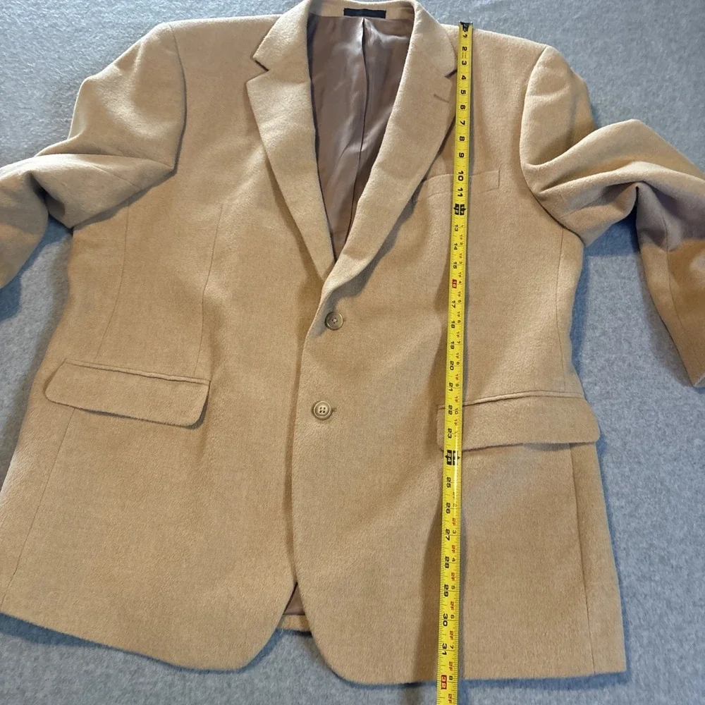 Chaps 100% Camel Hair‎ Beige Blazer Men's 46R RN-69456 Very Good Cond.